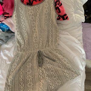 Grey and white summer romper